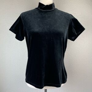 Stance Black Velour Top Size L EUC